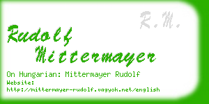 rudolf mittermayer business card